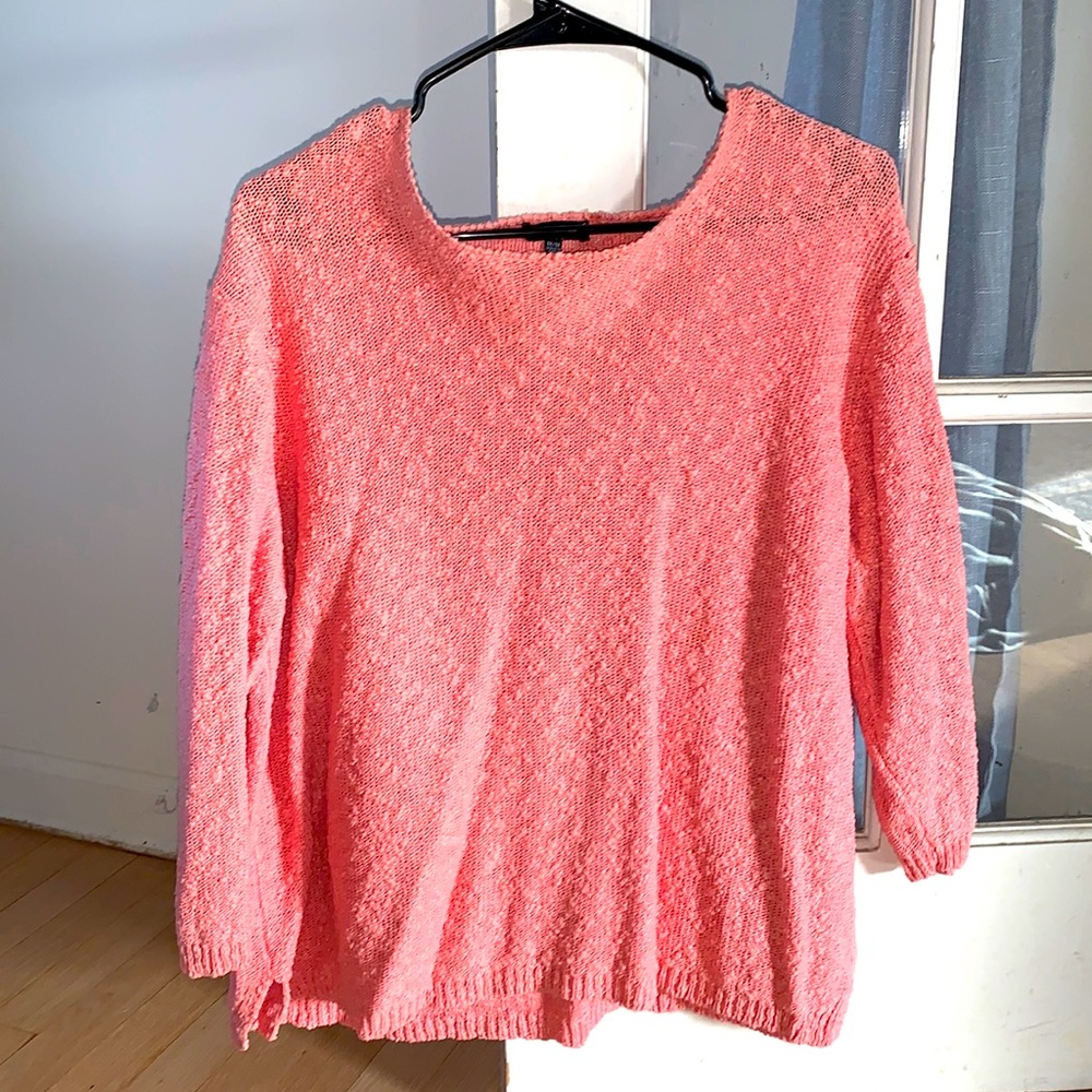 1X Carolyn Taylor Salmon Sweater